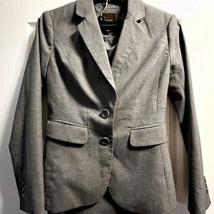 Two piece grey skirt suit from The Limited